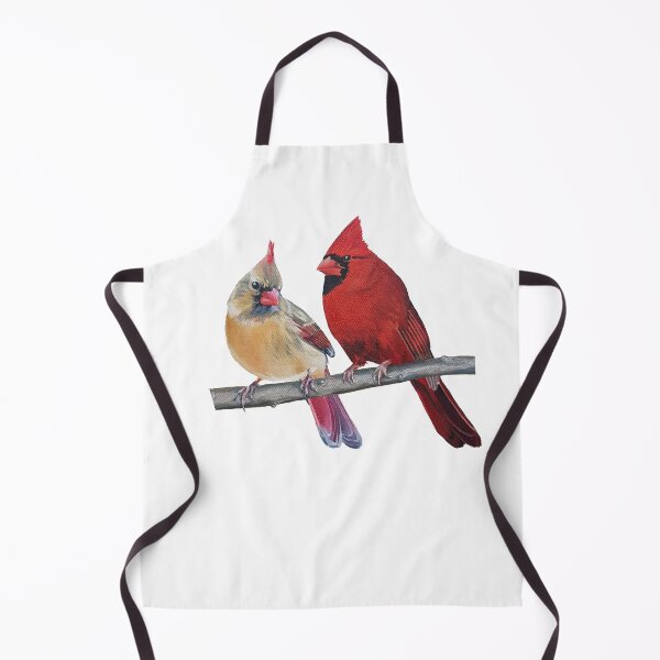 Item preview, Northern Cardinals Pair painting (no background) designed and sold by Emily Bickell.