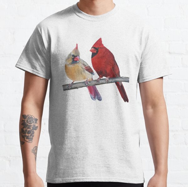 Northern Cardinals Pair painting (no background) Classic T-Shirt
