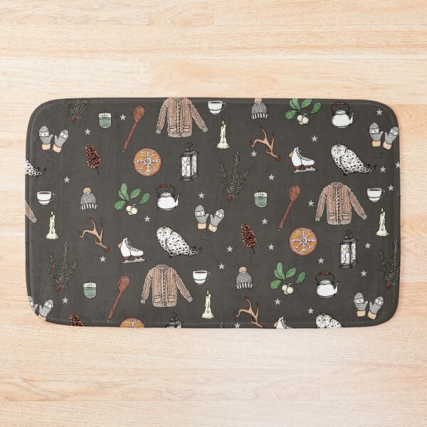 Item preview, Cozy Cozy Pattern (espresso background) designed and sold by Jordyn St. John.