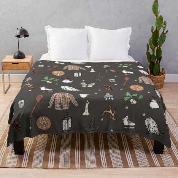 Item preview, Cozy Cozy Pattern (espresso background) designed and sold by Jordyn St. John.