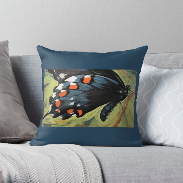 Bold Beauty Butterfly Throw Pillow