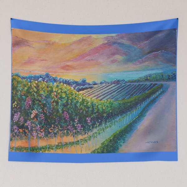 Item preview, Colourful Vineyard Landscape designed and sold by ArtDesignsByNat.