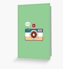 say hello to camera Greeting Card
