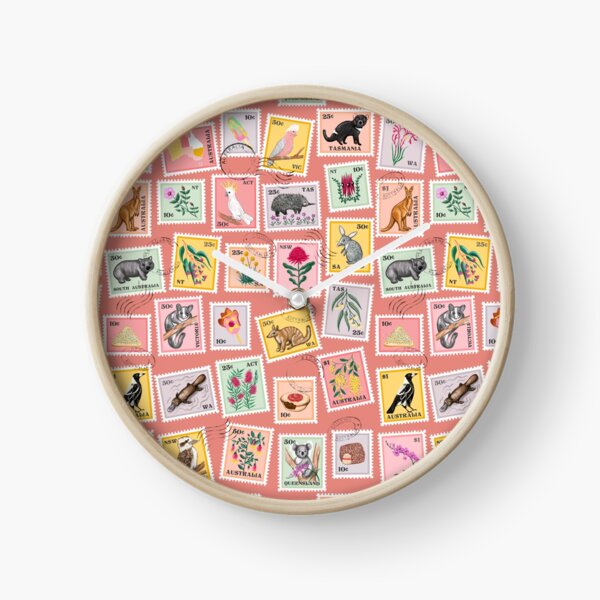 G’Day from Australia | Pink Clay Clock