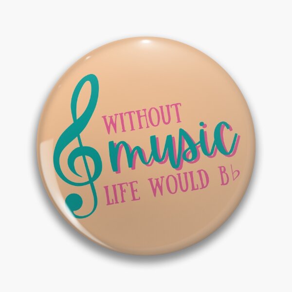 Item preview, Without music life would b flat - Funny designed and sold by ElectricFangs.