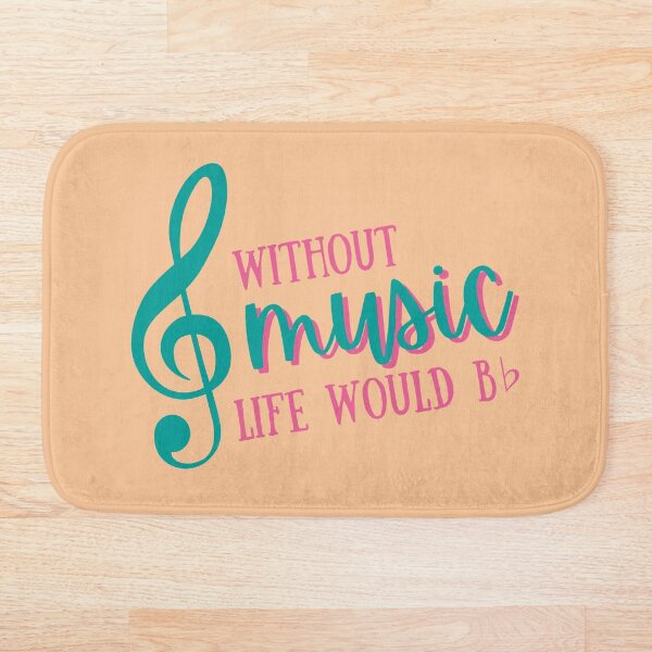 Item preview, Without music life would b flat - Funny designed and sold by ElectricFangs.