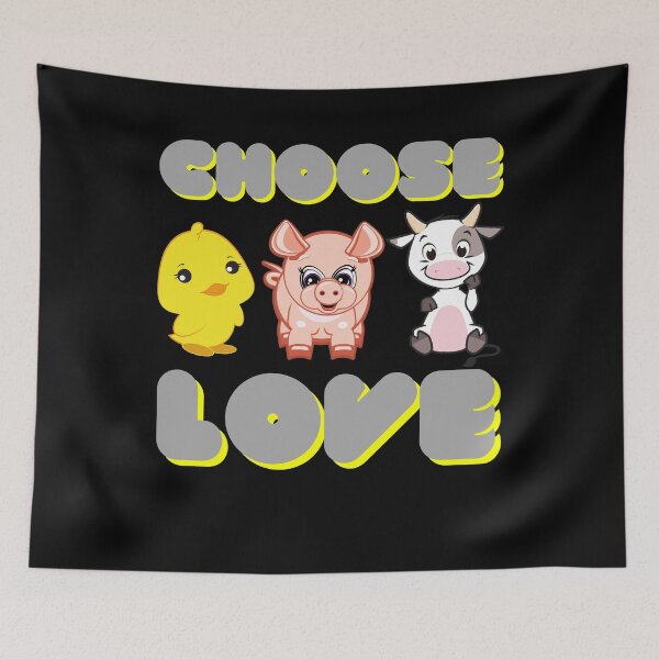 Item preview, Choose Love Go Vegan designed and sold by TrendKing.