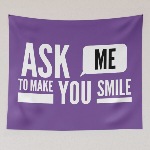 Aperçu de l'œuvre Demandez-moi de vous faire sourire Funny Design créée et vendue par Xrizen Designs.