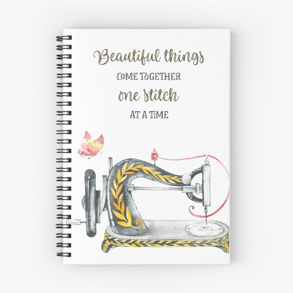 Item preview, One stitch at a time - inspirational quote with antique sewing machine designed and sold by SouthernSassArt.