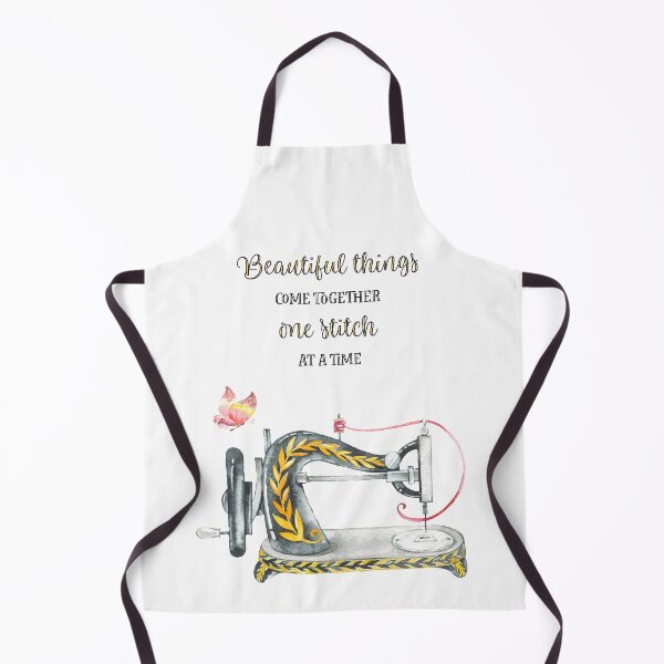 Item preview, One stitch at a time - inspirational quote with antique sewing machine designed and sold by SouthernSassArt.