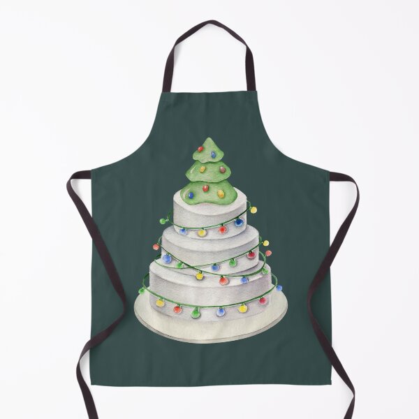 Item preview, Winter Christmas Tree Cake with Baubles and Lights designed and sold by Alicia Chee.