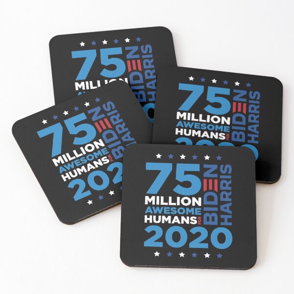 Item preview, 75 Million Awesome Humans for Biden-Harris designed and sold by HeraAndKosmos.