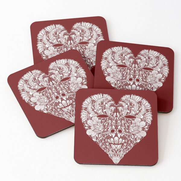 Item preview, Flower Heart Lace Skull designed and sold by SusanSanford.