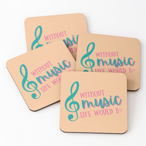 Item preview, Without music life would b flat - Funny designed and sold by ElectricFangs.