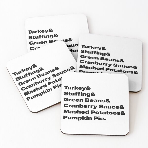 Item preview, Thanksgiving food list- Turkey & Stuffing & Green Beans & Cranberry Sauce & Mashed Potatoes & Pumpkin Pie designed and sold by tziggles.