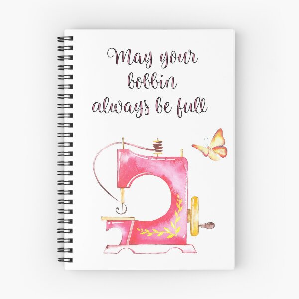 Item preview, May your bobbin always be full - Inspirational quote with a vintage sewing machine designed and sold by SouthernSassArt.