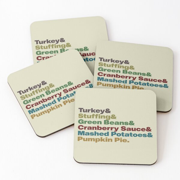 Item preview, Thanksgiving food list- Turkey & Stuffing & Green Beans & Cranberry Sauce & Mashed Potatoes & Pumpkin Pie designed and sold by tziggles.