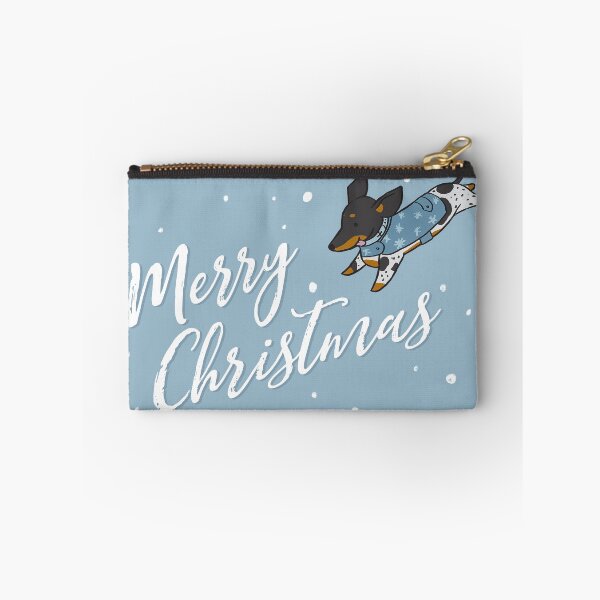 Aperçu de l'œuvre Joyeux Noël Teckel Piebald Brindle créée et vendue par Reiyankhairina.