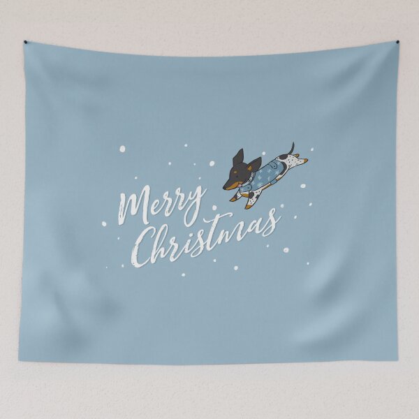 Item preview, Merry Christmas Dachshund Piebald Brindle designed and sold by Reiyankhairina.