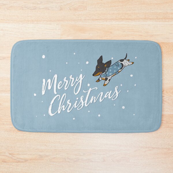 Item preview, Merry Christmas Dachshund Piebald Brindle designed and sold by Reiyankhairina.