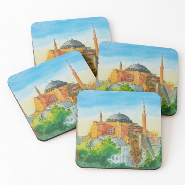 Item preview, Afternoon Hagia Sophia Watercolor Painting designed and sold by SoupSouka.