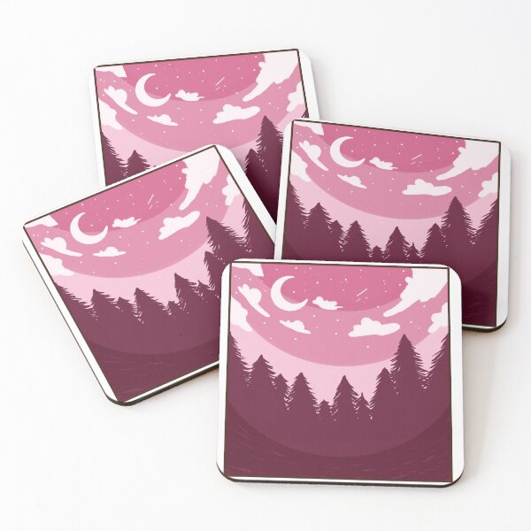 Item preview, Aesthetic Magenta Pink and Red Night Sky designed and sold by Skyebem.