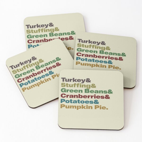 Item preview, Thanksgiving food list- Turkey & Stuffing & Green Beans & Cranberry Sauce & Mashed Potatoes & Pumpkin Pie designed and sold by tziggles.