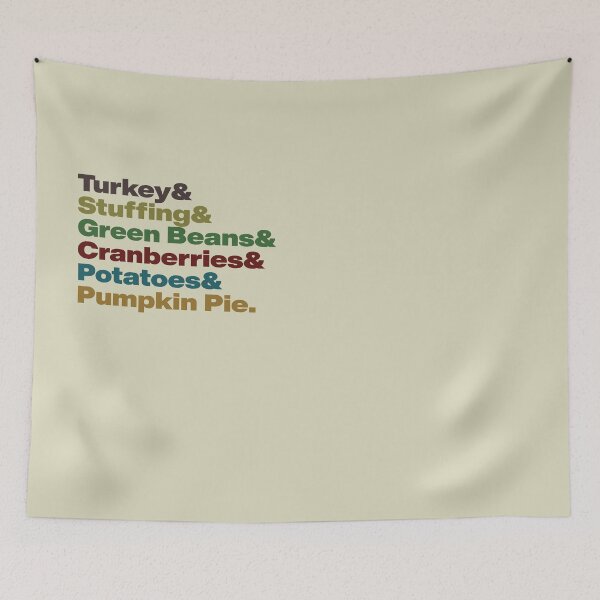 Item preview, Thanksgiving food list- Turkey & Stuffing & Green Beans & Cranberry Sauce & Mashed Potatoes & Pumpkin Pie designed and sold by tziggles.