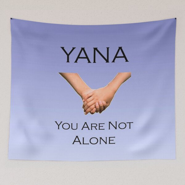 Artikelvorschau, YANA 1 "Du bist nicht allein" Solidarität Brüderlichkeit Freundschaft Liebe Komfort Unterstützung blaue Hände entworfen und verkauft von dragonemma.
