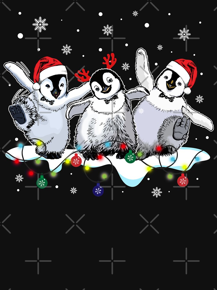 White Christmas Cute Santa Penguin Chrismas Shirt