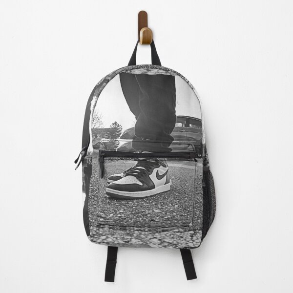 Item preview, AJ 1 Black Toe Sneaks Portrait on Feet Black and White designed and sold by RCPphotography.