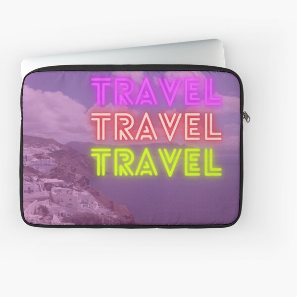 Travel Santorini Greece Digital Art Laptop Sleeve