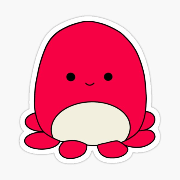 "Octopus (red) Squishmallow- Veronica the Octopus Squishmallow" Sticker