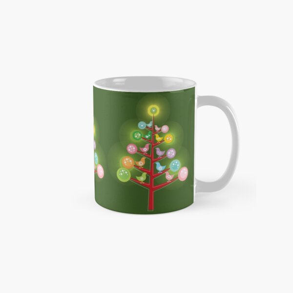 Item preview, Ten Colorful Whimsical Retro Chicks On Christmas Tree designed and sold by fatfatin.