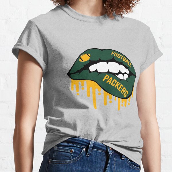 This Girl Loves Wisconsin Badgers And Green Bay Packers Lips shirt, tank  top, v neck, ladies tee