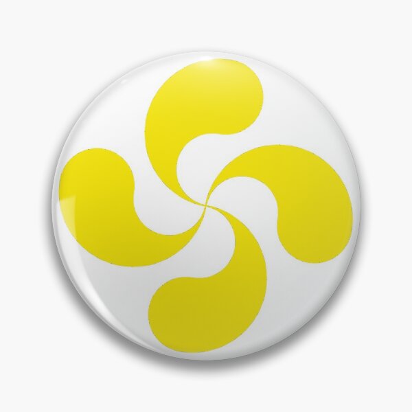 Item preview, Basque Cross Lauburu Black and Yellow designed and sold by Circle64Shop.