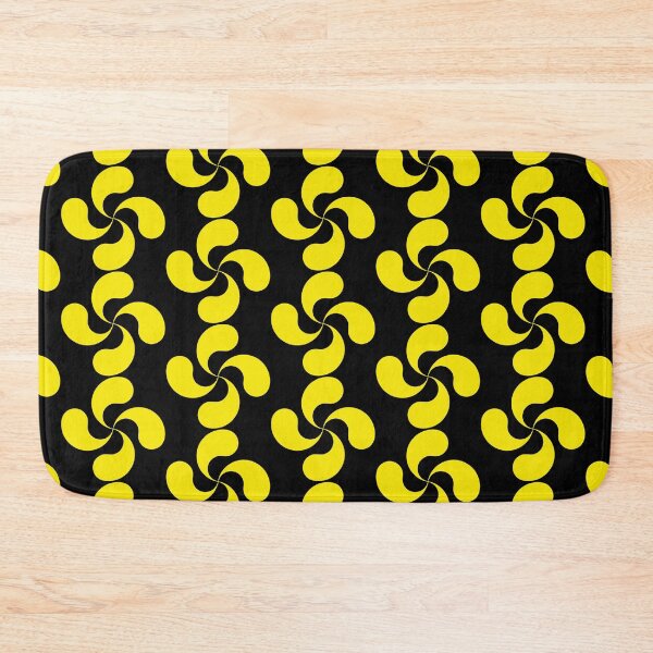 Item preview, Basque Cross Lauburu Black and Yellow designed and sold by Circle64Shop.