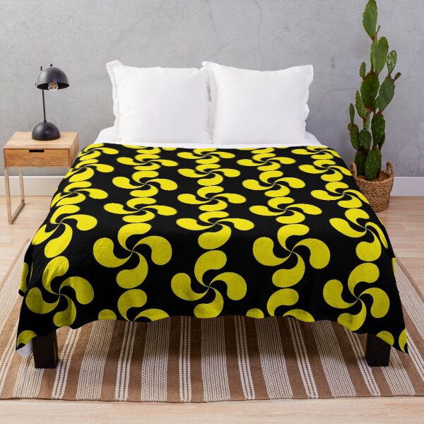 Item preview, Basque Cross Lauburu Black and Yellow designed and sold by Circle64Shop.