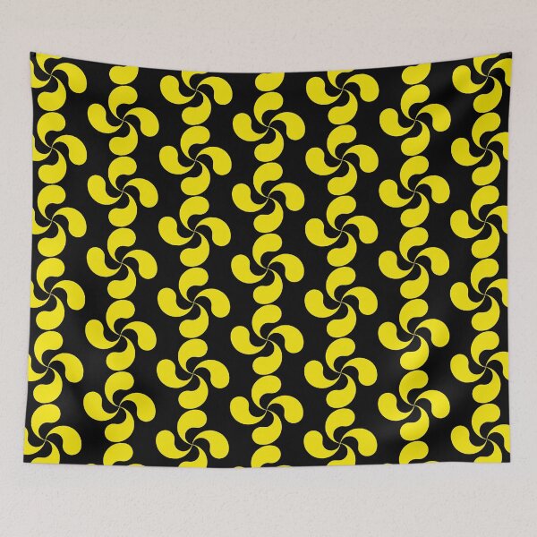 Item preview, Basque Cross Lauburu Black and Yellow designed and sold by Circle64Shop.