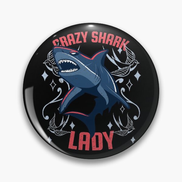 Item preview, Crazy Shark Lady Distressed designed and sold by Coder-T.