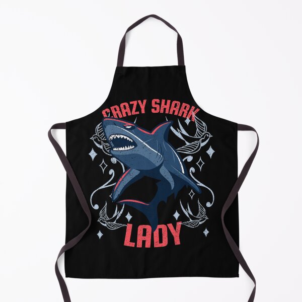 Item preview, Crazy Shark Lady Distressed designed and sold by Coder-T.