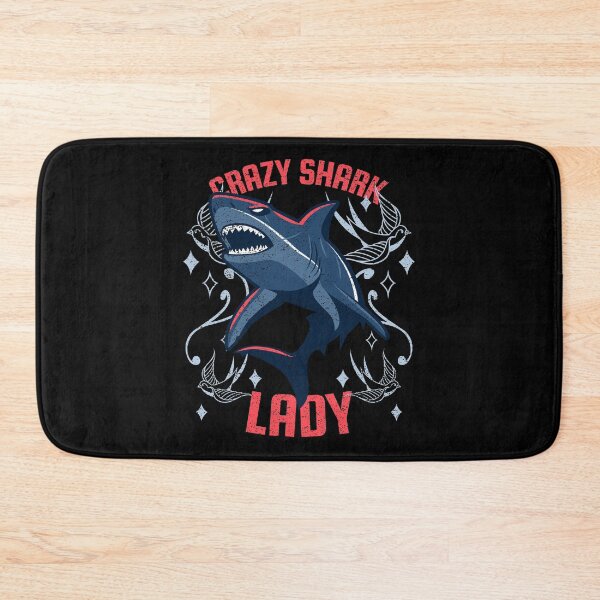 Item preview, Crazy Shark Lady Distressed designed and sold by Coder-T.