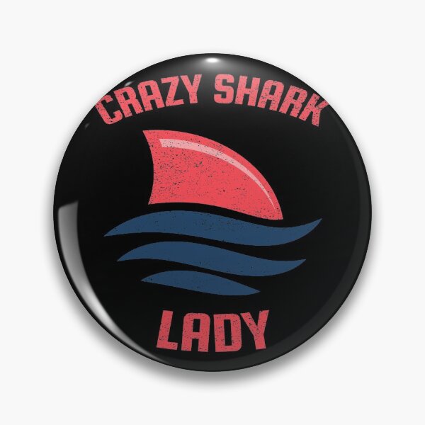 Item preview, Crazy Shark Lady Fin Distressed designed and sold by Coder-T.