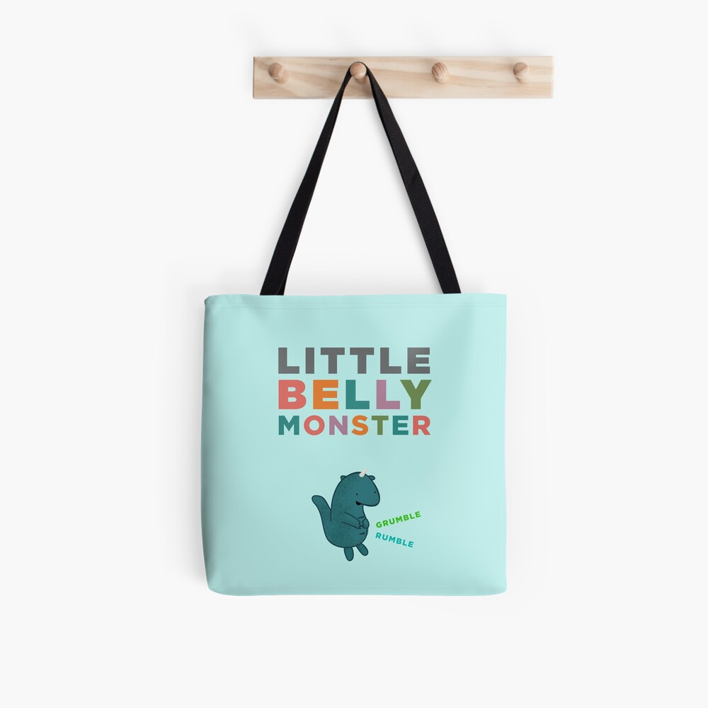 Hungry Little Belly Monster Tote Bag