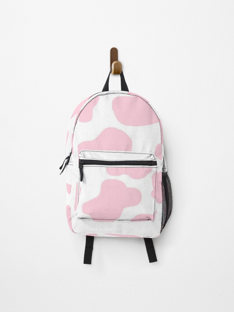 Pink Cow Print Backpack by Simple Decor