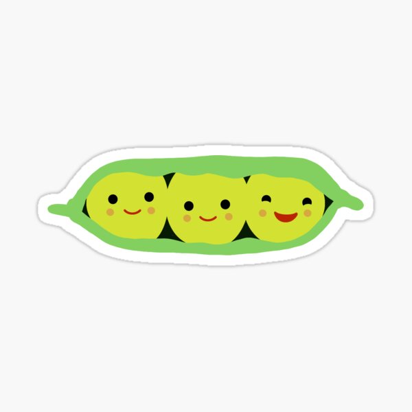 "Peas in a Pod" Sticker for Sale by elddesign Redbubble