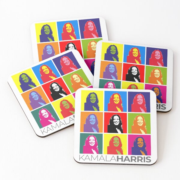 Aperçu de l'œuvre Portrait d'affiche pop-art de Kamala Harris créée et vendue par CMYKStudio.