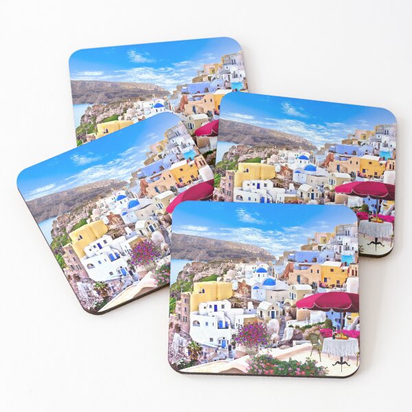 Item preview, Jigsaw Puzzle Oia Santorini Alfresco Greek Aegean islands 1000 piece Adults designed and sold by StickerArtwork.