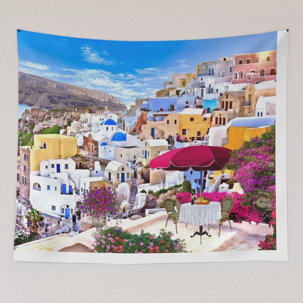 Item preview, Jigsaw Puzzle Oia Santorini Alfresco Greek Aegean islands 1000 piece Adults designed and sold by StickerArtwork.