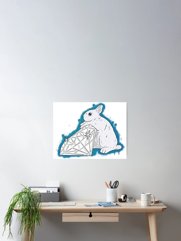 Thumbnail 2 of 3, Poster, Dimond and Rabbit  designed and sold by missmann.